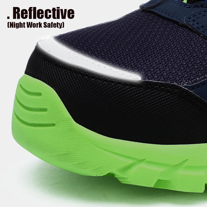 Кроссовки Larnmern мужские с стальным носком, дышащие, ударопрочные, Нескользящие, летняя защитная обувь, для походов