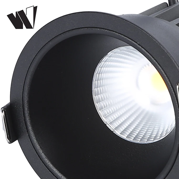 High power adjustable beam recessed COB 12w dimmable ceiling led down light