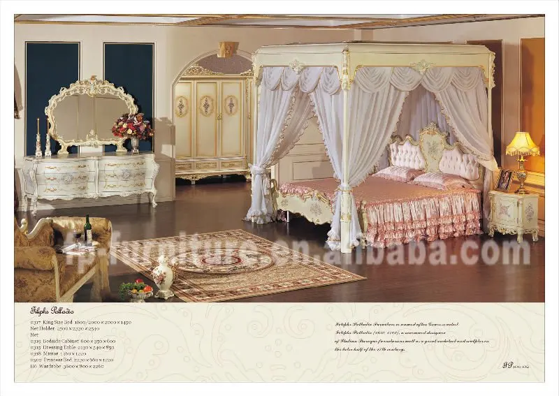 italian french antique furniture - bedroom set-hand carved indian furniture