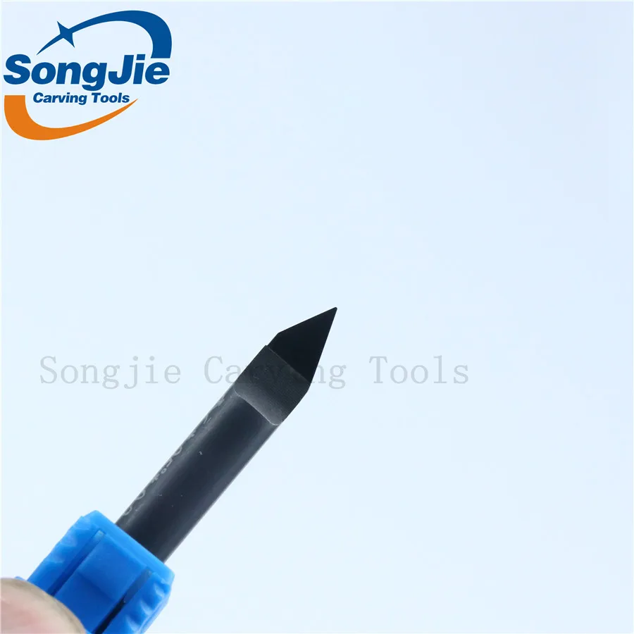 cnc router carbide End Mill Cut marble engraving bits 60 degree 6 MM PCD Bit PCD cnc engraving bits For 3D Stone Granite, Marble