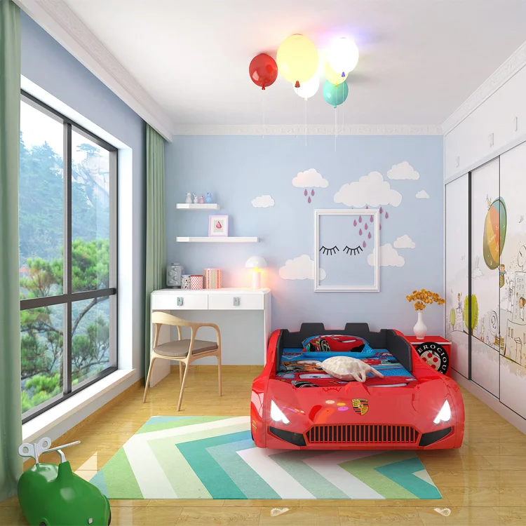 2019 New designs with cheap price kids race car bed