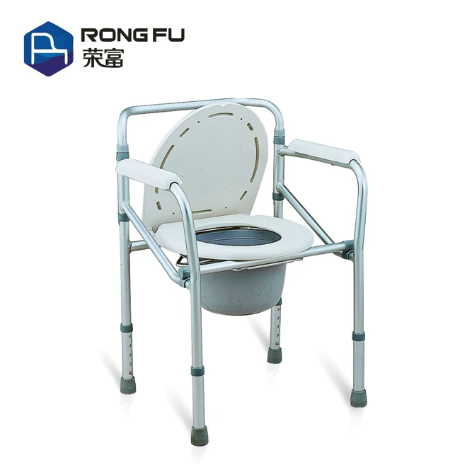 portable folding commode chair with toilet seat commode chair polyethylene handrail bucket toilet