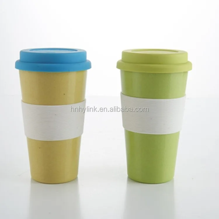 350ML/400ML/450ML  Cheap Promotion  ECO Friendly  Unbreakable Customized  Printing Colorful Bamboo Coffee Mug (Item M-10400)
