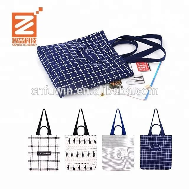 Promotional Blank Natural Cotton Tote Bags Canvas Cotton Shopper Cheap reversible tote bag