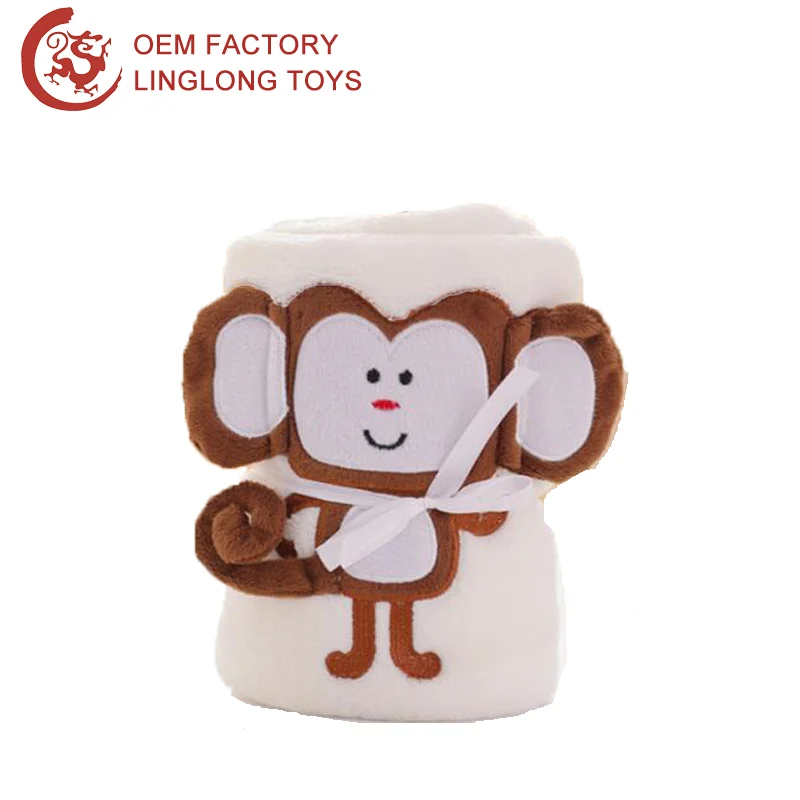 2 In 1 Cartoon Frog Blanket Pillow Animal Pattern Coral Fleece Knee Blankets Green Frog Folding Travel Cushion Blanket