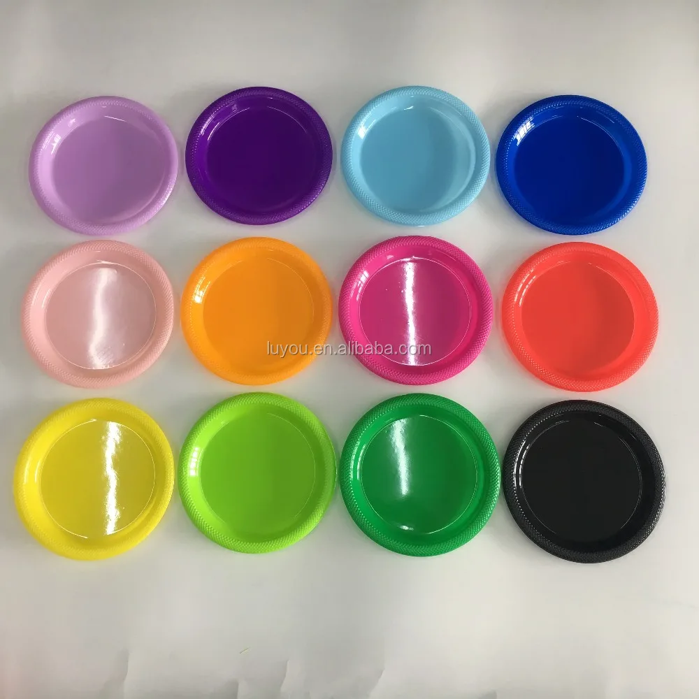 
disposable plastic color party snack plate 