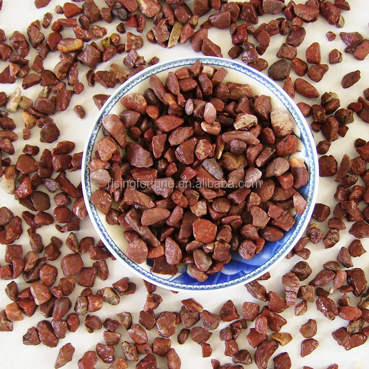 Decorative crushed gravel stone for landscaping