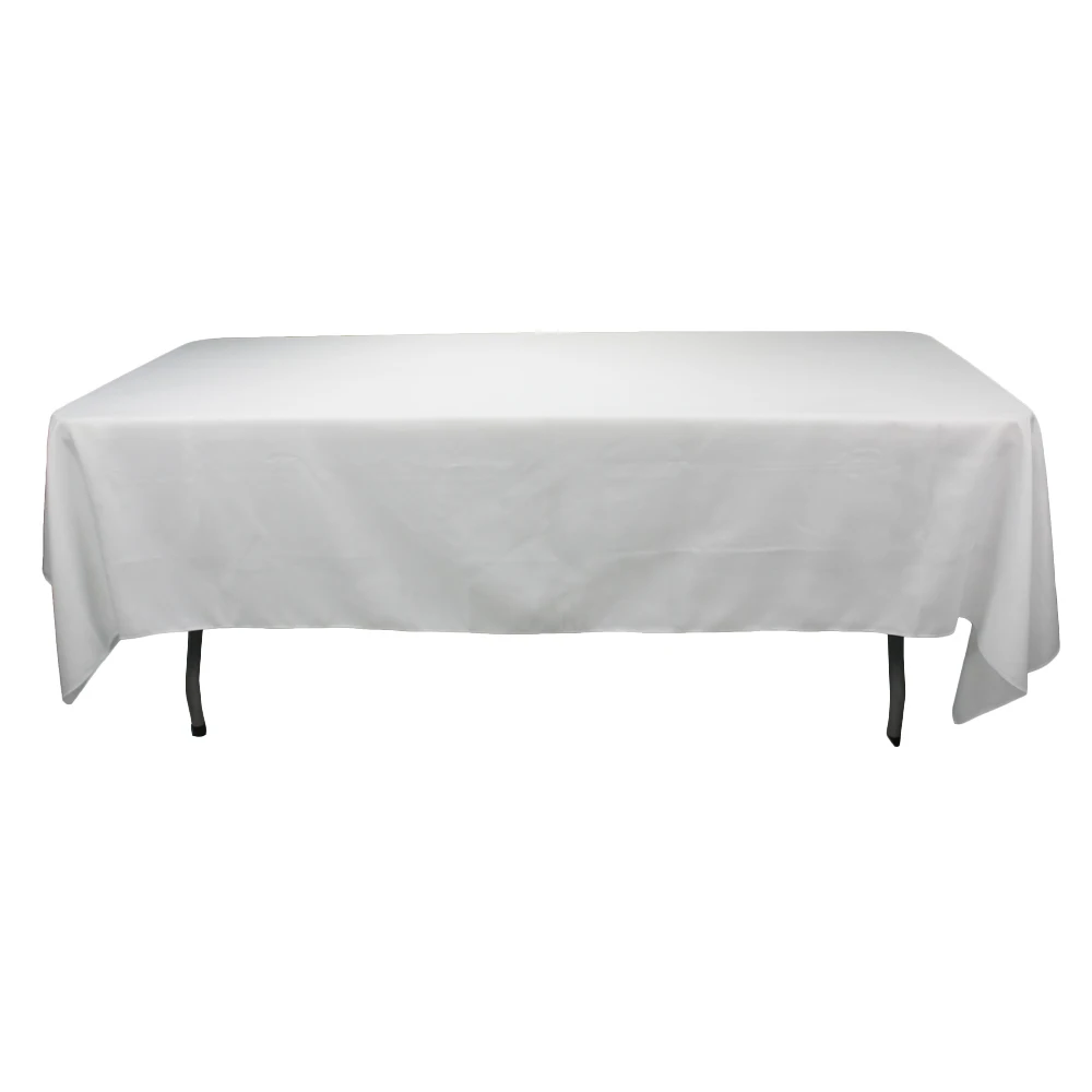 90 x 156 дюймов черный полиэстер прямоугольник скатерть скатерть для свадьбы банкет в моющиеся