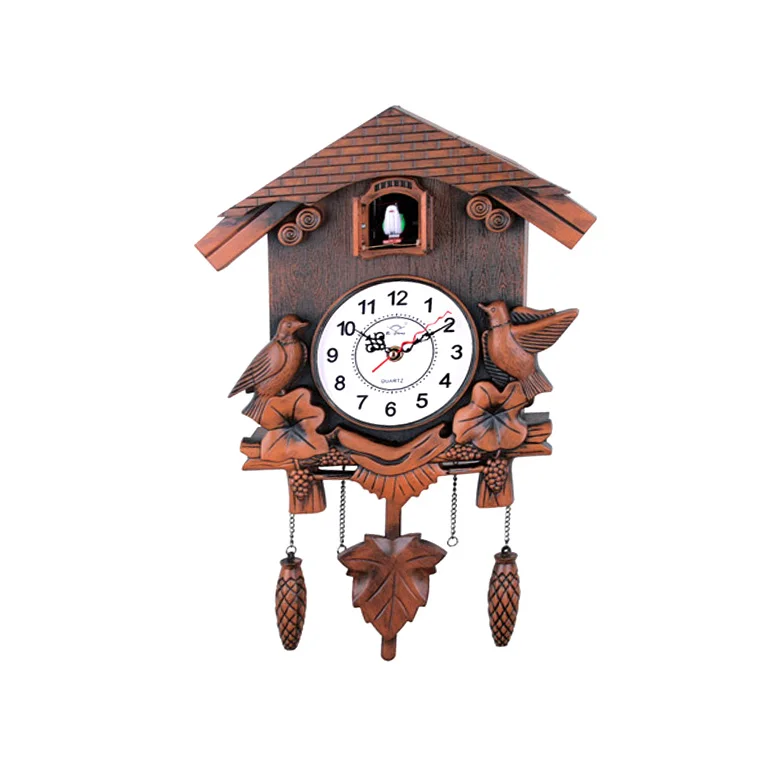 Simple black color large modern wall clock big size cuckoo wall clock