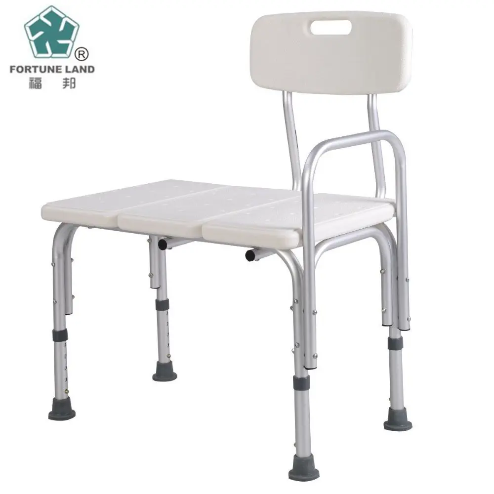 Low price One-piece Bath Tub Aluminium Alloy Adjustable Shower Chair with Removable Back