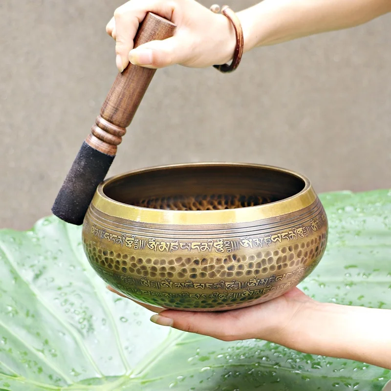 New design Handmade Brass tibetan Singing Bowl for Yoga Meditation Sound Therapy Factory Wholesale