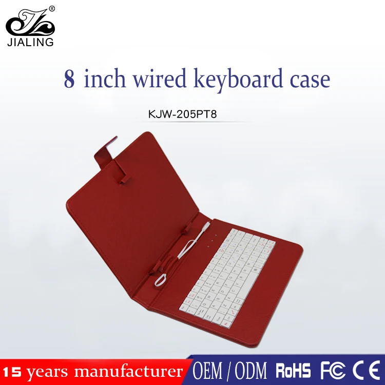 9 inch black pu custom tablet keyboard case for smartphone