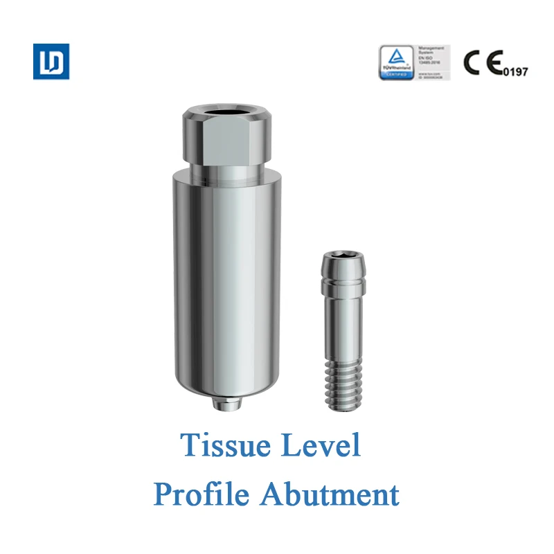 Dental abutment profile abutment tissue level compatible with Straumann