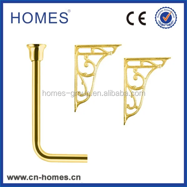 
LOW Level Flush Pipe with bracket -Gold plated 