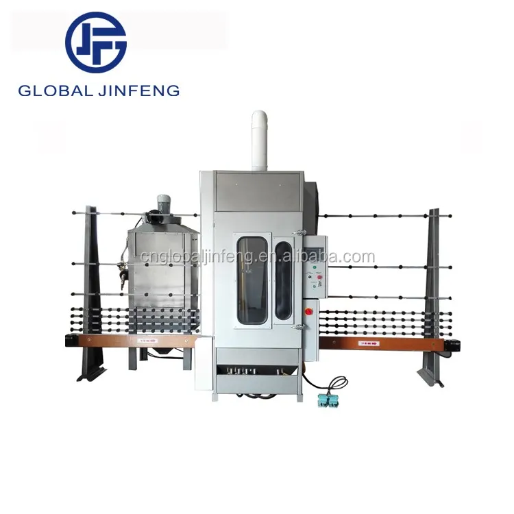 JFP-2000 vertical automatic glass sandblaster sandblast machine for glass