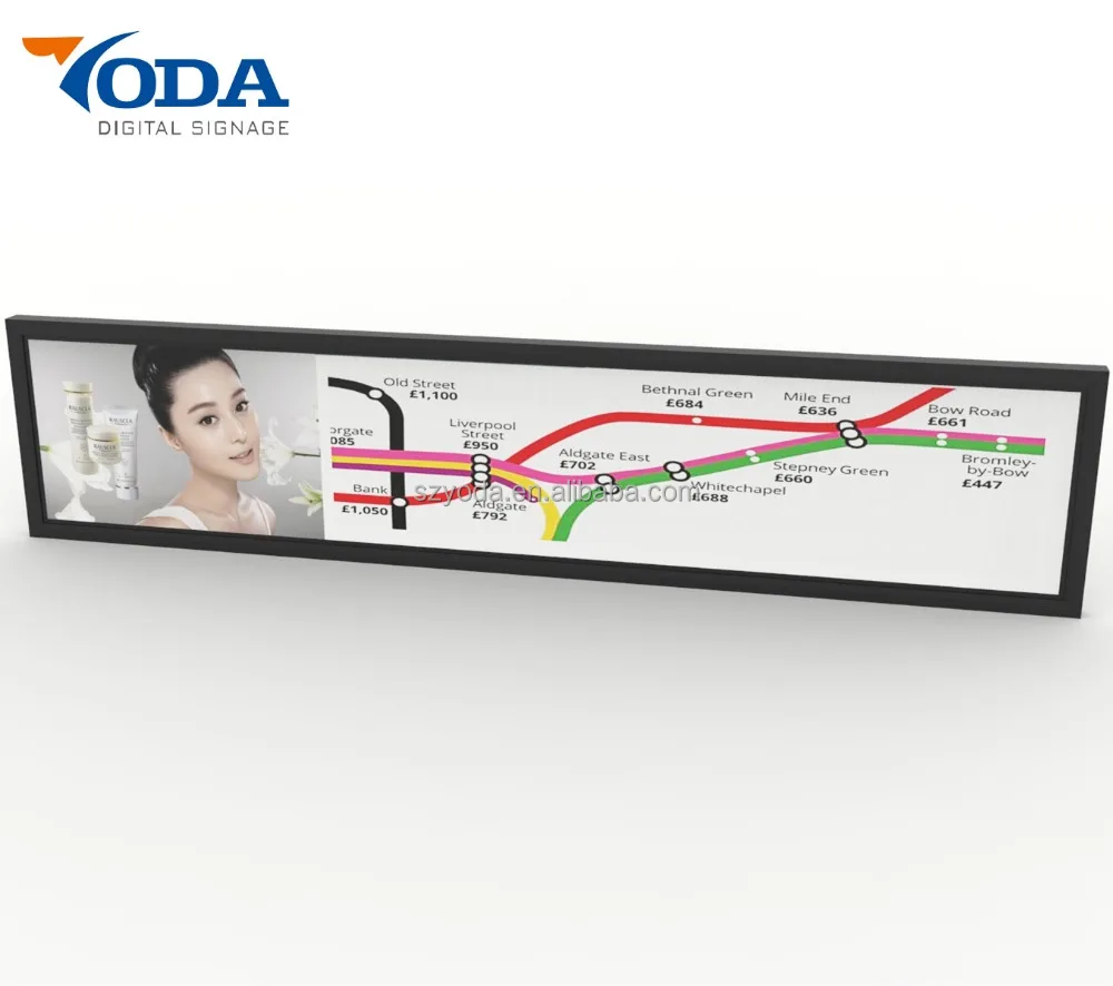 28.6 inch ultra wide lcd advertising display/bar lcd display/stretched lcd display