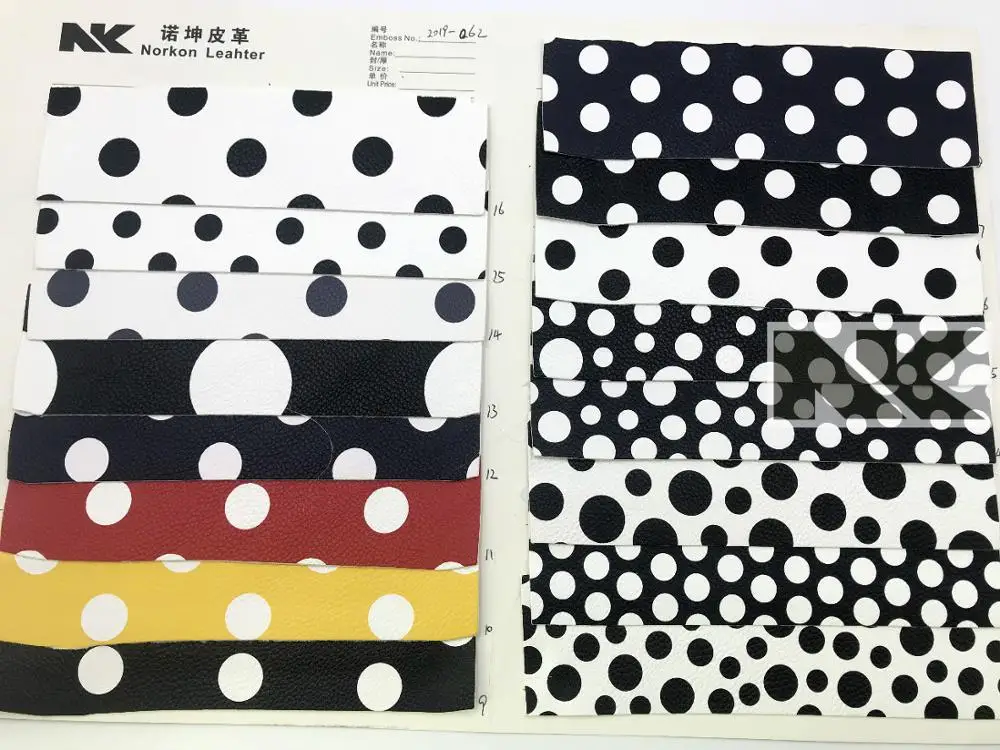 P163 кожа под заказ мягкая личи черно-белая в горошек искусственная кожа PU для сумок, сумок, аксессуаров, крафт-принадлежностей