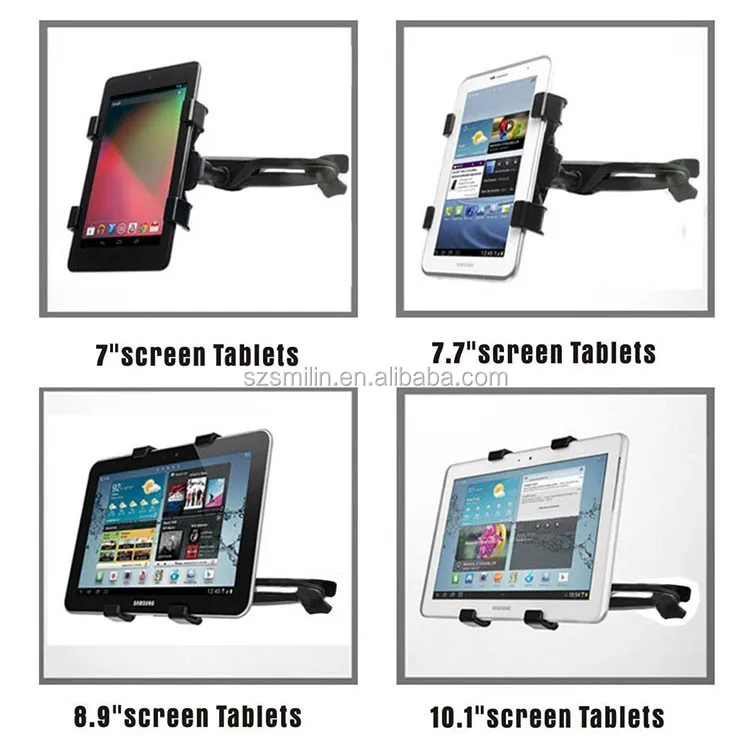 360 Degree Adjustable Rotating Headrest Car Seat Mount Holder K110 For iPad 2 4 Samsung Galaxy Motorola Xoom 7-11inch Tablets