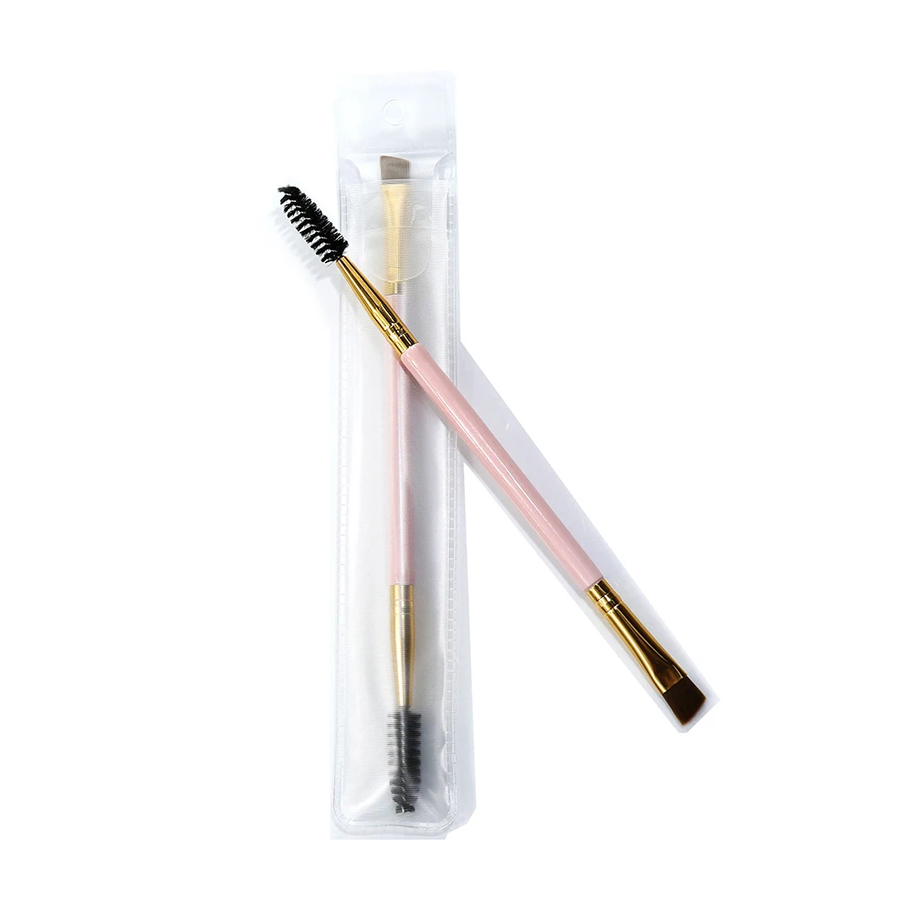 China supplier cosmetics double end makeup brushes