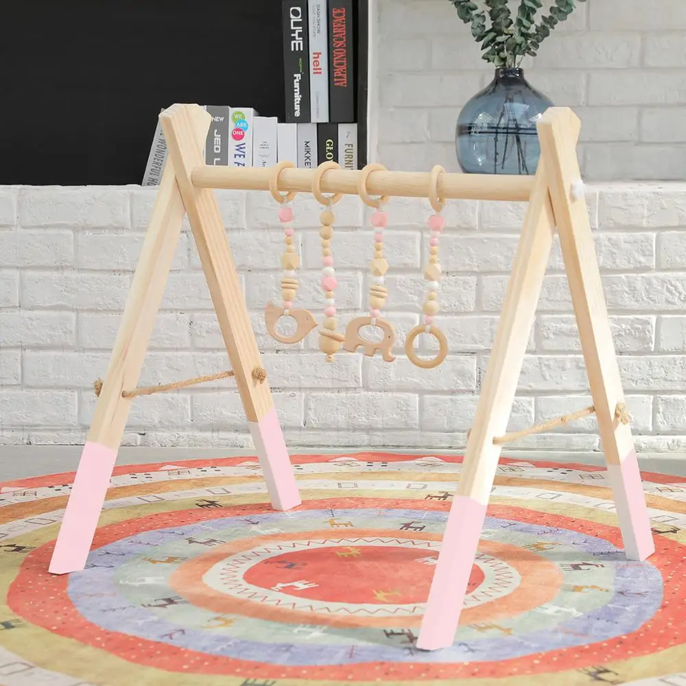 Natural Wood Baby Gymnasium High-Quality Non-Toxic Baby Toys Overall Products