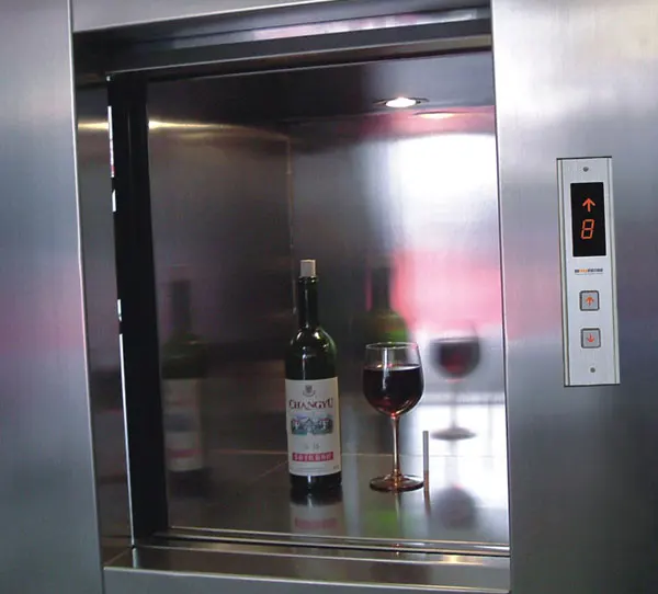 ISO CE VVVF dumbwaiter elevator AC drive type rated load 100-300 kg / food elevator / dumbwaiter