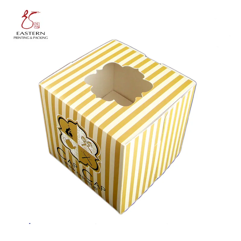 Good price square packaging cup cake bakery boxes packaging food folding paper box Custom logo