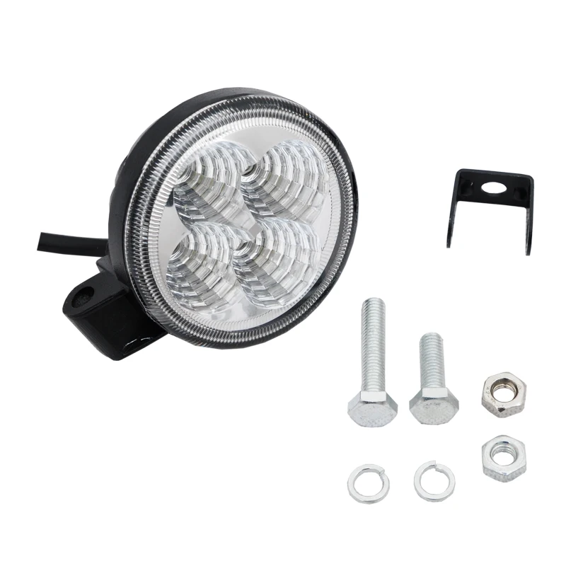 Round spot flood 10-30v 12W 3 inch led work light mini work led light tractor