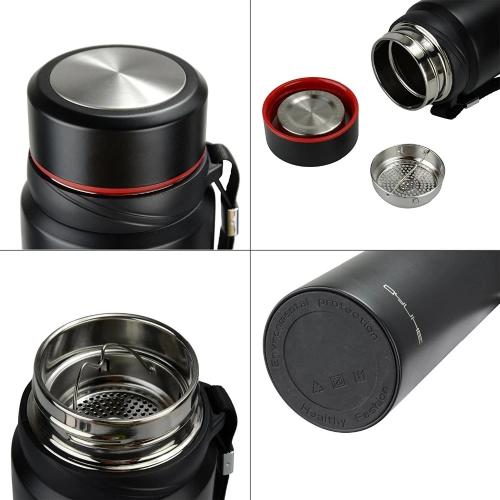 Wholesale 18/8 stainless steel tea flask thermos with strainer infuser