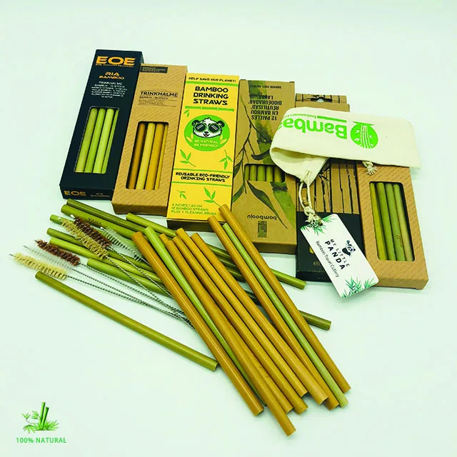 22cm bamboo straw drinking hot selling reusable strawseco-green wheat straw