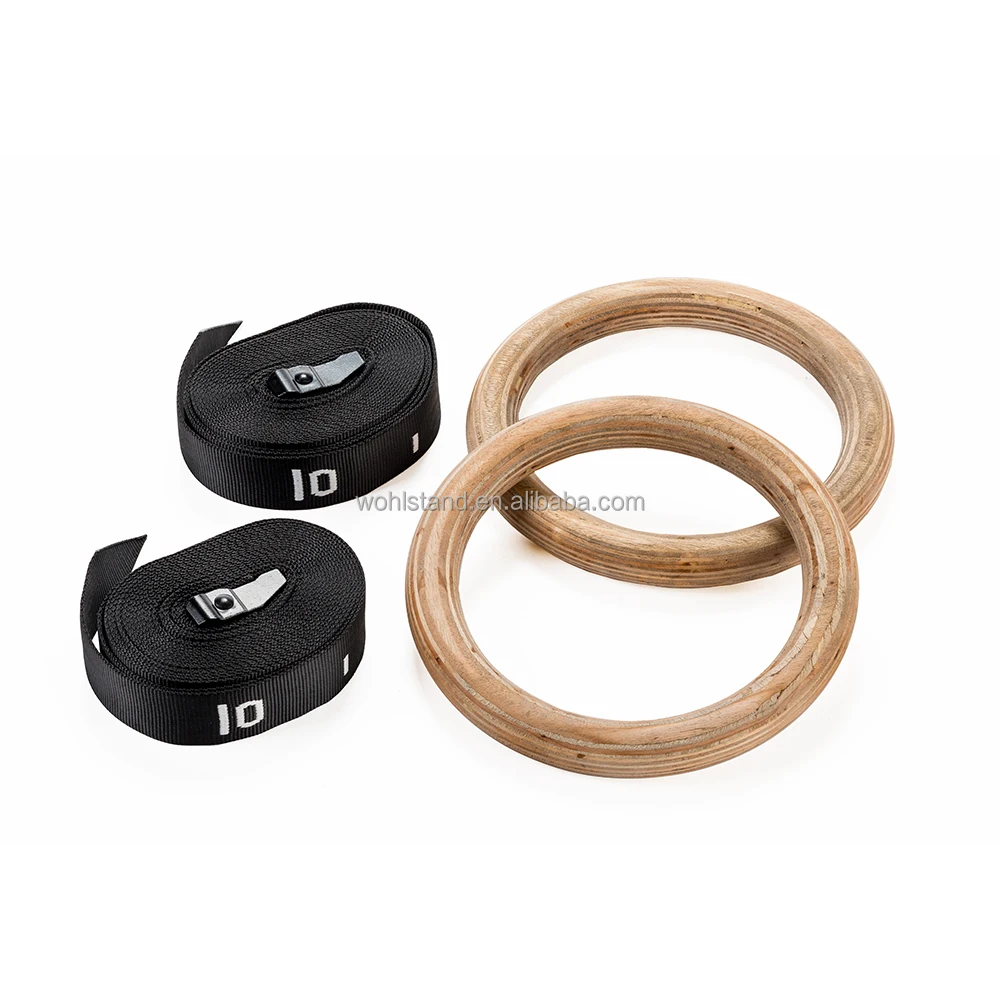China Fitness Wooden Gymnastic Rings