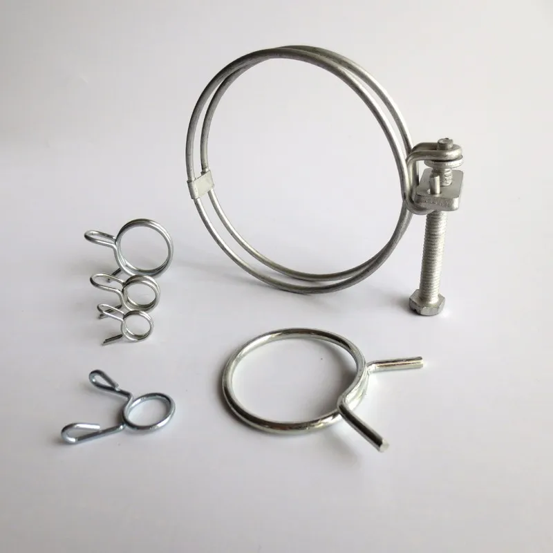 Spring band screw double wire hose clamp, hose clip supplier