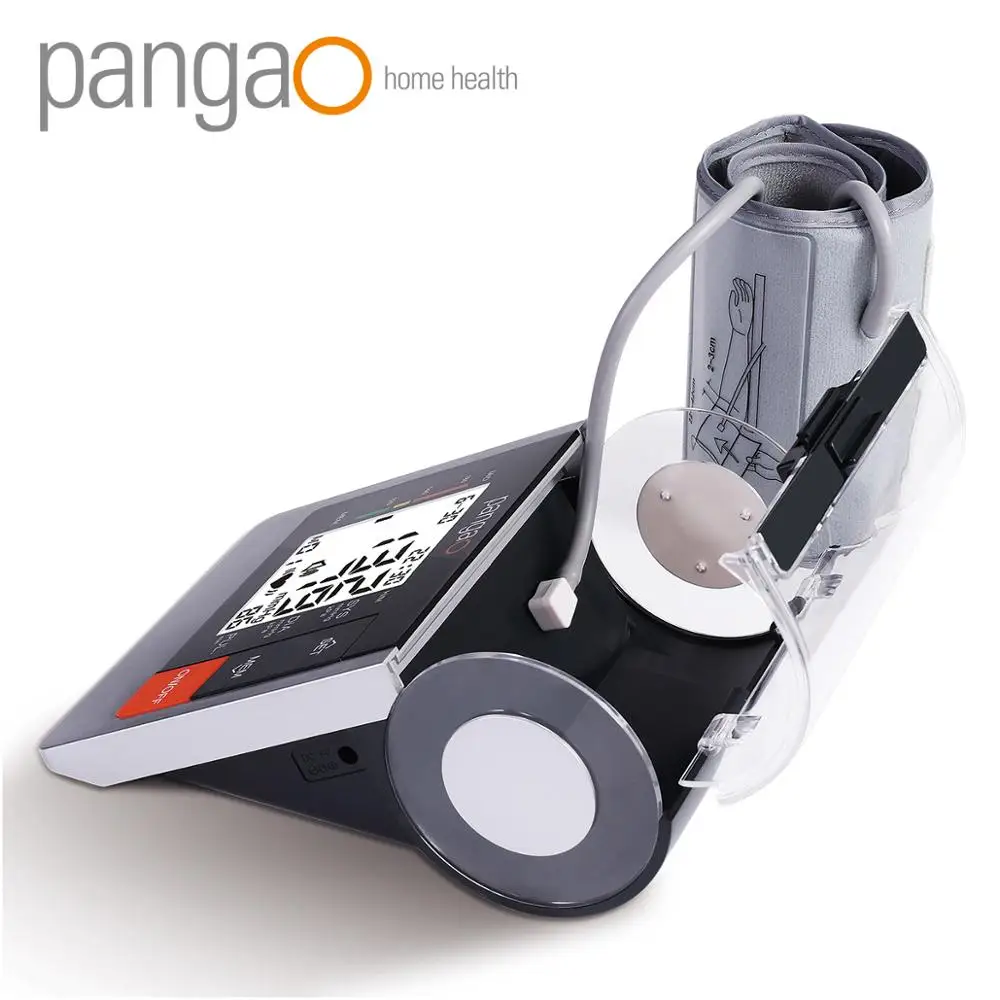 pangao huge size fashional blue home use arm type automatic blood pressure monitor with huge screen display