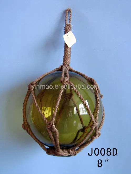 8' Glass floats fishing floats Glass buoy nautical wall hanging glass ball