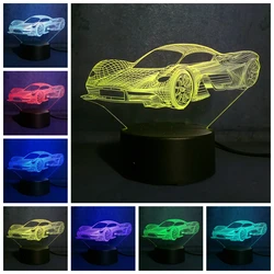 USB 3D Lamparas Patrol Bus Touch LED 7 Color Change Lava Night Light Bedroom Bedside Lamp Deco Child Kid Xmas Halloween Toy Gift