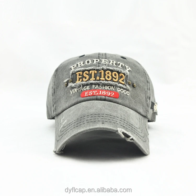 fashion printed words jeans washed Washed cotton cap baseball hats snapback caps