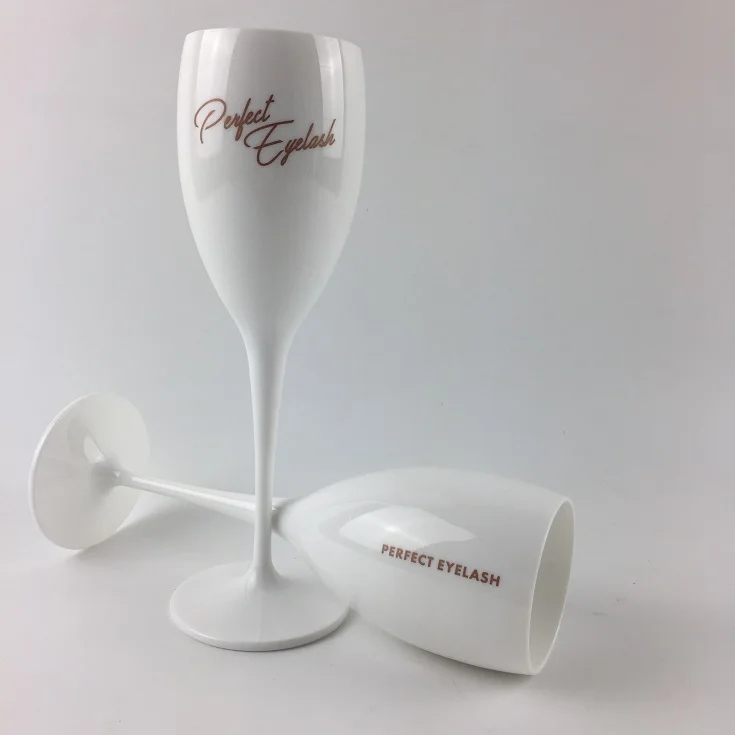 Unbreakable Customized Colored  plastic champagne flute for bar/clubs