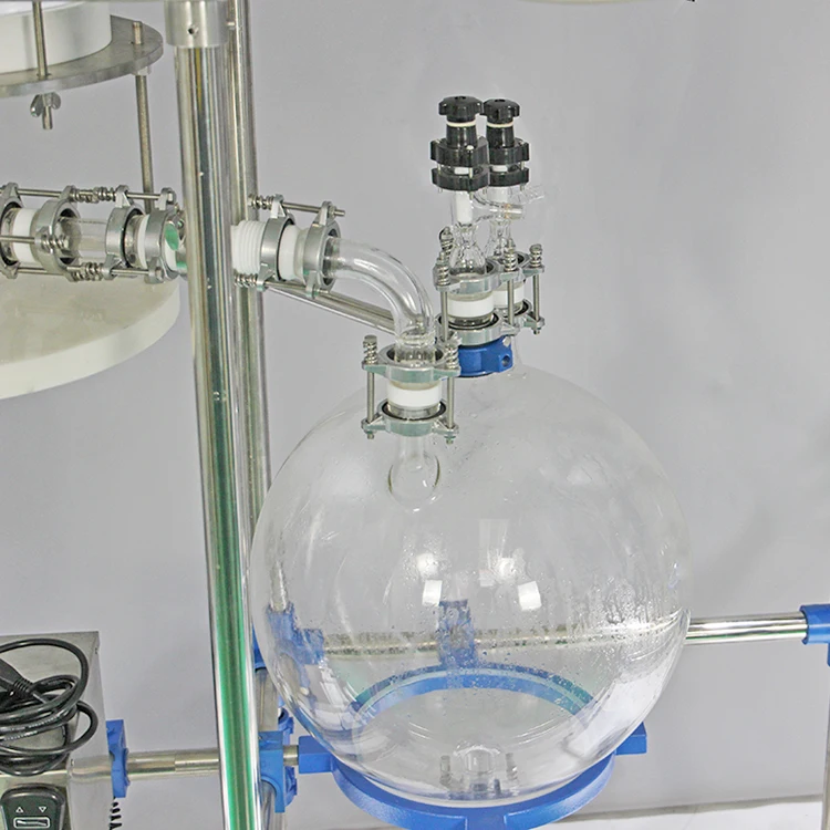 Chemical glass reactor with ultrasonic wave system