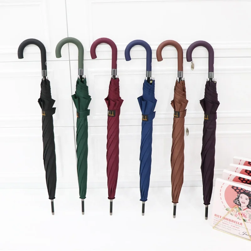 RST Wholesale Cheap Low Price Plain Color Custom Umbrella Straight Auto Open Umbrella