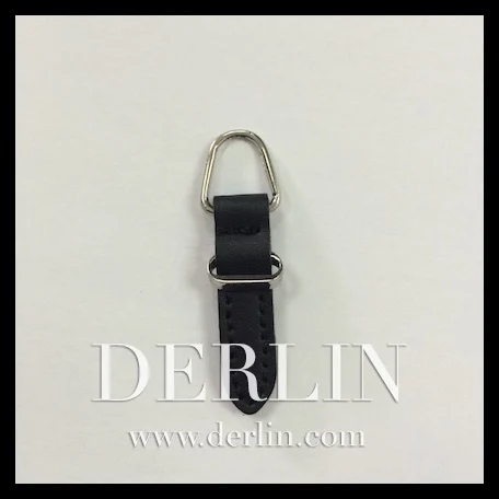 New Stylish Brown Leather PU Designer Slider Zipper Puller