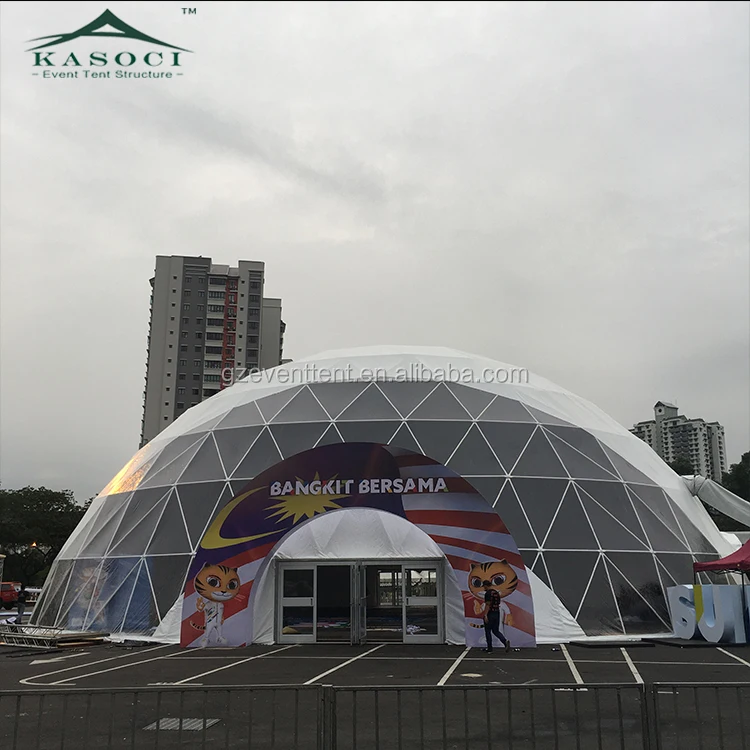 Китай ПВХ Звукоизолированные Выставка портативный круглые geodome большой дом концерт палатки геодезический купол