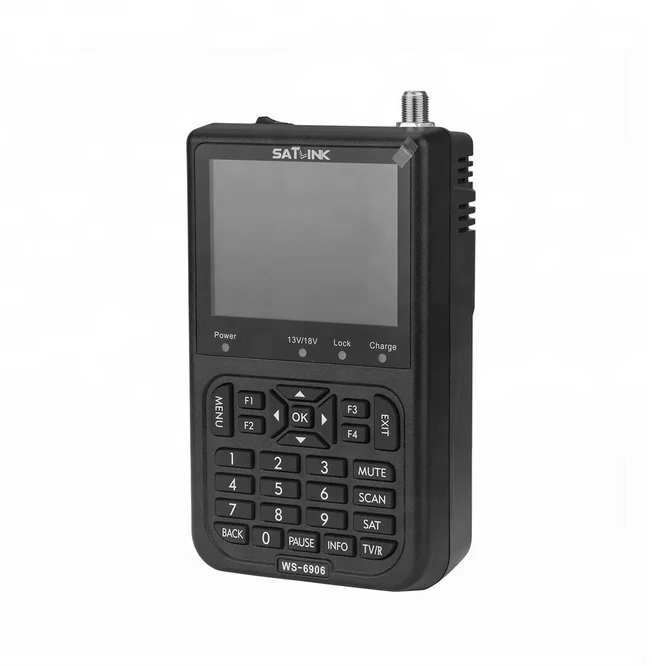  Портативный Satlink WS-6906 Цифровой спутниковый Finder метр СБ DVB-S FTA C & KU MPEG-2 спутникового