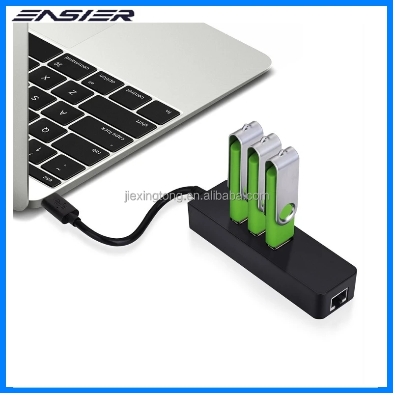 3 разъём(ов) USB 3.1 тип C концентратор с Gigabit Ethernet RJ45 Lan порт для Macbook
