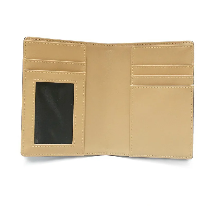 custom heat transfer printing passport holder faux leather passport cover international passport holder