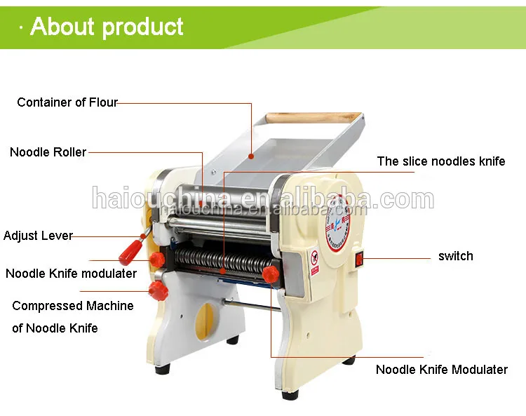 DHH-200A  Small homeuse pasta dough rollers machine rice vermicelli extruder