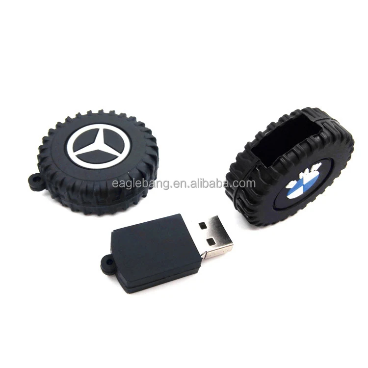 
Promotional custom PVC models USB flash drive Audi car tire modeling / car remote pen drive 