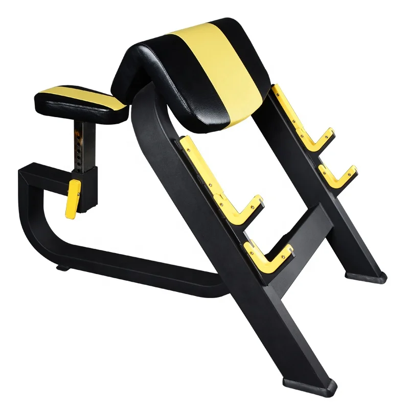 Yongwang fitness factory price weight lifting biceps curl seated preacher curl machine