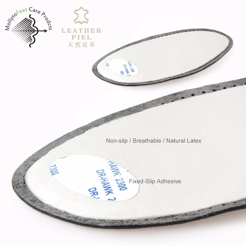Waterproof black Sheepskin Genuine Leather material Metatarsal Support massage forefoot orthotic shoe pad for all shoe