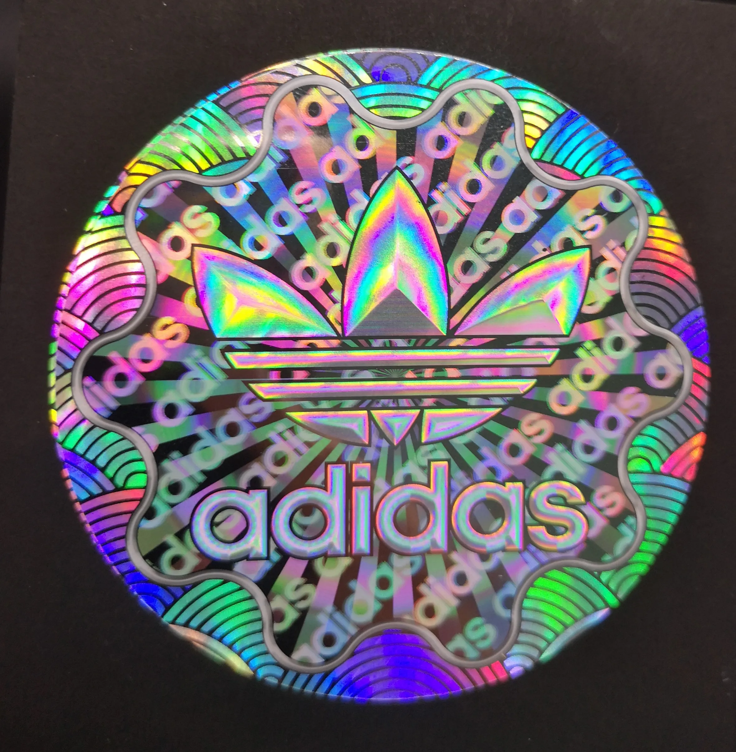 Melt emboss effect hologram security adhesive stickers