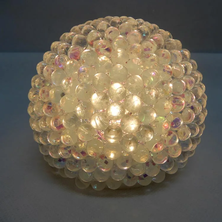 
wholesale christmas Ornament 100mm Acrylic Bead Ball With 1L Warm White Light 