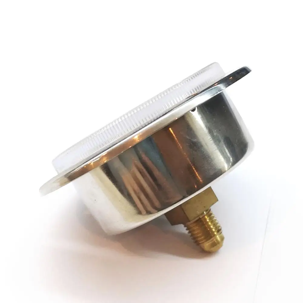 63mm 1/4SAE Factory Price Front Flange Back Mount Refrigerant Manometer  -76cmHg-0-3.5mpa r12 r22 Pressure Gauge